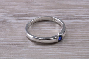 Natural Blue Sapphire Petite Ring