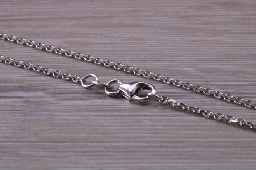 Diamond cut Trace Chain in White Gold, Choice of Lengths