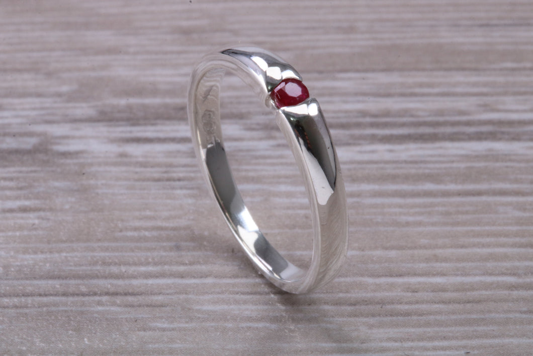 Petite Round cut Ruby Ring