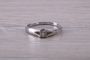 Dainty Diamond set White Gold Ring