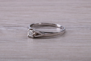 Dainty Diamond set White Gold Ring