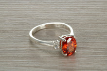 Load image into Gallery viewer, Sterling Silver Garnet C Z Ring