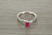 Load image into Gallery viewer, Natural Ruby Solitaire Ring