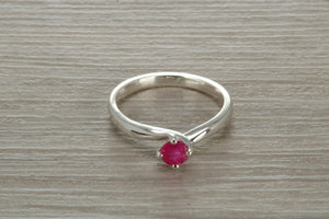 Natural Ruby Solitaire Ring