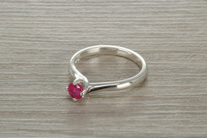 Natural Ruby Solitaire Ring