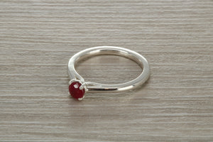 Natural Ruby Solitaire Ring