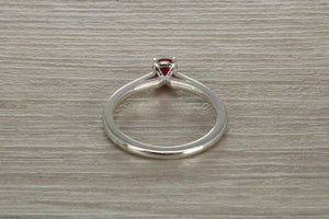 Natural Ruby Solitaire Ring