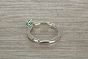 Natural Emerald Solitaire Ring