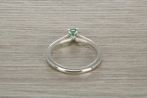 Natural Emerald Solitaire Ring