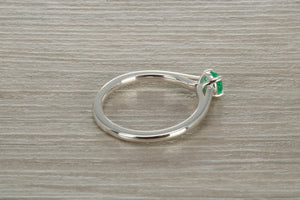 Natural Emerald Solitaire Ring