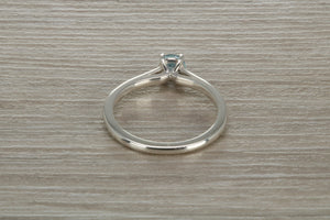 Natural Aquamarine Solitaire Ring