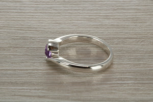 Natural Amethyst Chunky Twist Ring