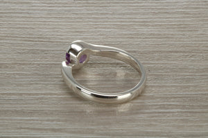 Natural Amethyst Chunky Twist Ring