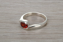 Load image into Gallery viewer, Sterling Silver Garnet C Z Ring