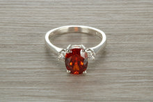 Load image into Gallery viewer, Sterling Silver Garnet C Z Ring