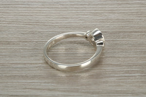 Sterling Silver White C Z Trilogy Ring