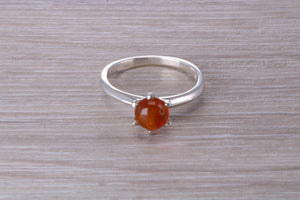 Cabochon cut Citrine Solitaire