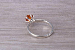 Cabochon cut Citrine Solitaire