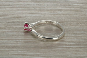 Natural Ruby Solitaire Ring