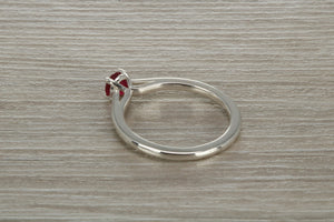 Natural Ruby Solitaire Ring