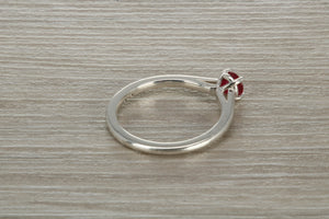 Natural Ruby Solitaire Ring