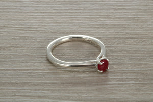 Natural Ruby Solitaire Ring