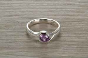 Natural Amethyst Chunky Twist Ring