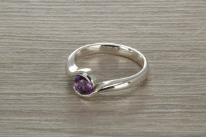 Natural Amethyst Chunky Twist Ring