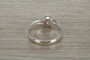 Natural Amethyst Chunky Twist Ring