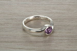 Natural Amethyst Chunky Twist Ring