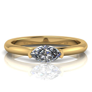 Half carat Marquise cut Diamond Solitaire, Available in Gold or Platinum