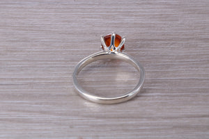 Cabochon cut Citrine Solitaire