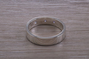 Three Round cut Tanzanite set Chunky Band