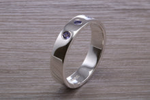 Load image into Gallery viewer, Three Round cut Tanzanite set Chunky Band