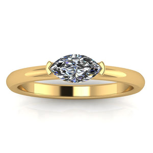 Half carat Marquise cut Diamond Solitaire, Available in Gold or Platinum