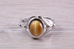 Cats Eye Ring. Very Chunky Ring Made From Solid Sterling Silver