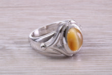 Load image into Gallery viewer, Cats Eye Ring. Very Chunky Ring Made From Solid Sterling Silver