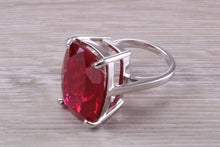 Load image into Gallery viewer, Very Large Red Ruby C Z Ring