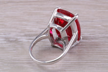 Load image into Gallery viewer, Very Large Red Ruby C Z Ring