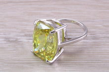 Load image into Gallery viewer, Very Large Peridot C Z Ring