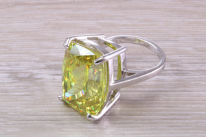 Very Large Peridot C Z Ring