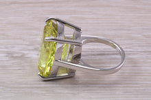 Load image into Gallery viewer, Very Large Peridot C Z Ring