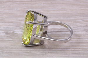 Very Large Peridot C Z Ring