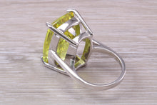 Load image into Gallery viewer, Very Large Peridot C Z Ring