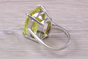 Very Large Peridot C Z Ring