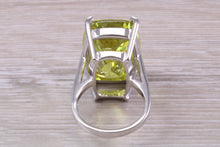 Load image into Gallery viewer, Very Large Peridot C Z Ring