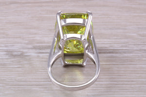 Very Large Peridot C Z Ring