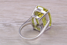 Load image into Gallery viewer, Very Large Peridot C Z Ring