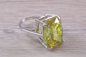 Very Large Peridot C Z Ring