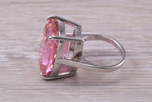 Load image into Gallery viewer, Very Large Light Pink Sapphire C Z Ring